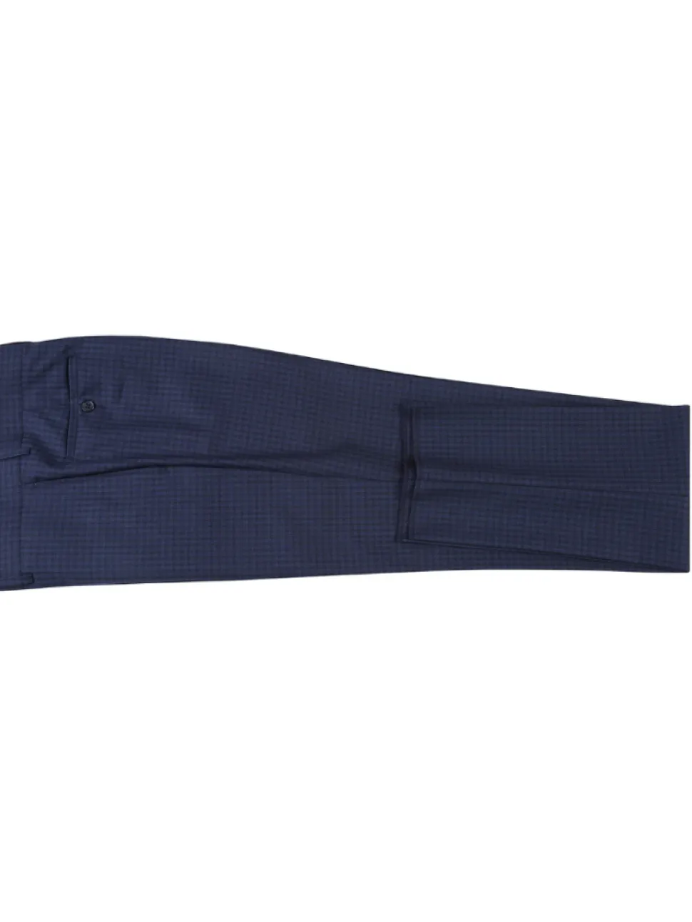 English Laundry Navy And Black Check Slim Fit Peak Lapel Wool Suit