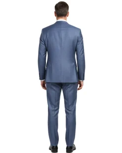 English Laundry Slim Fit Two Button Pale Blue Wool Notch Lapel Suit