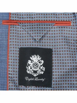 English Laundry Slim Fit Two Button Pale Blue Wool Notch Lapel Suit