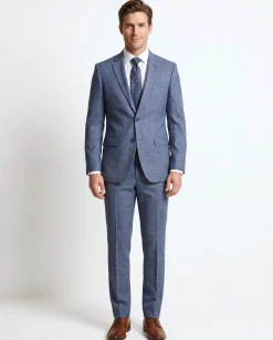 English Laundry Slim Fit Two Button Pale Blue Wool Notch Lapel Suit
