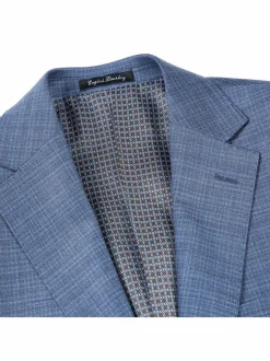 English Laundry Slim Fit Two Button Pale Blue Wool Notch Lapel Suit