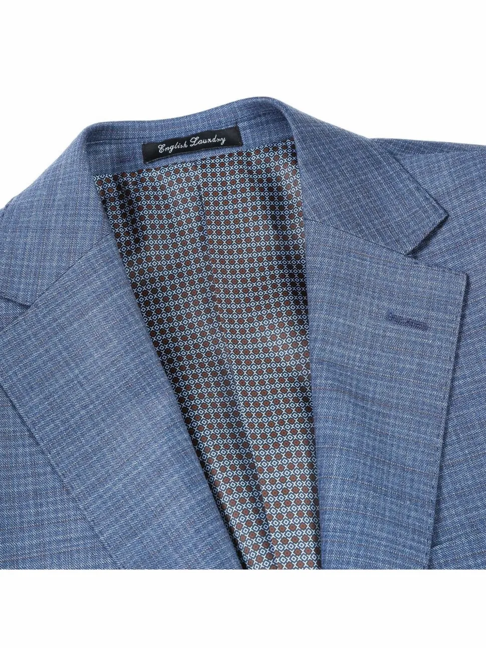 English Laundry Slim Fit Two Button Pale Blue Wool Notch Lapel Suit