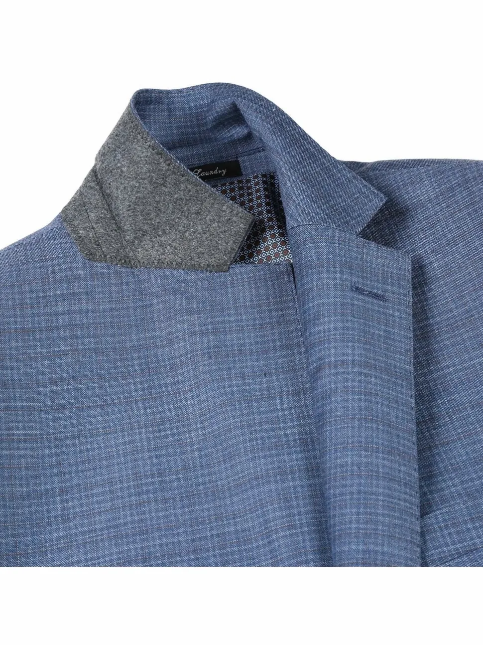 English Laundry Slim Fit Two Button Pale Blue Wool Notch Lapel Suit