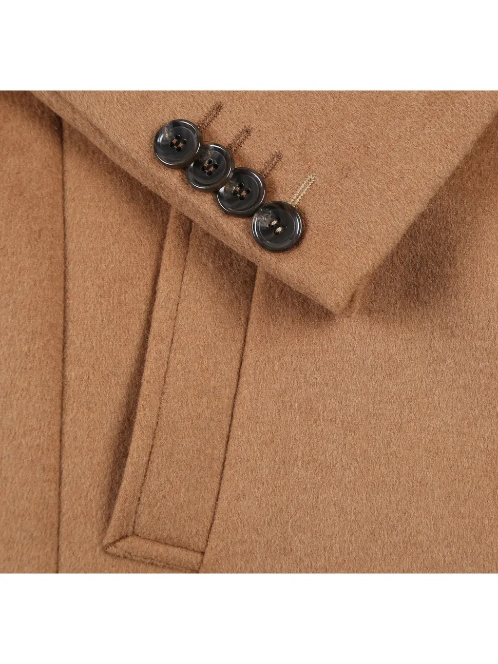 English Laundry Wool Blend Breasted Camel Top Coat