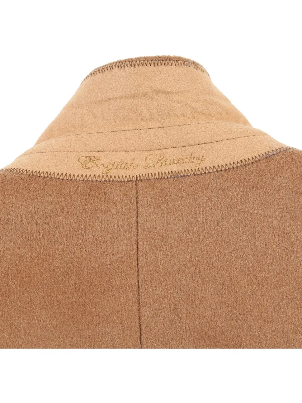English Laundry Wool Blend Breasted Camel Top Coat