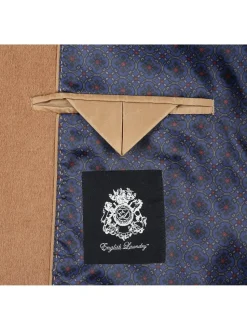 English Laundry Wool Blend Breasted Camel Top Coat