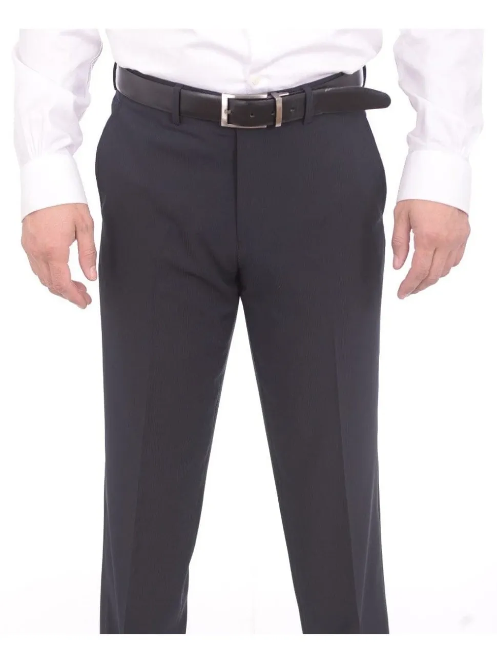 EP Slim Fit Navy Blue Tonal Striped Two Button Tuxedo Suit