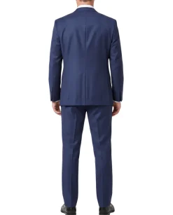 Extrema Solid Blue Regular Fit Reda Wool 3-Piece Suit