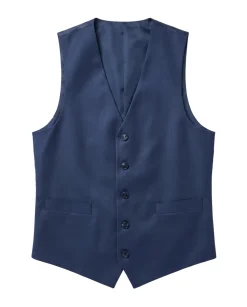 Extrema Solid Blue Regular Fit Reda Wool 3-Piece Suit