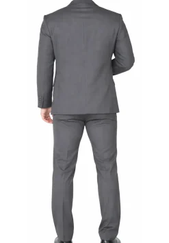 Ferrecci Men's Charcoal Gray Slim Fit Two Button Notch Lapel Suit