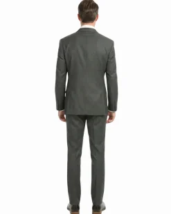 Ferrecci Mens Heather Gray Classic Fit Wool Blend 2 Piece Suit