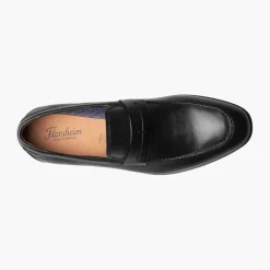 Florsheim Mens Black Slip-on Penny Loafer Leather Dress Shoes