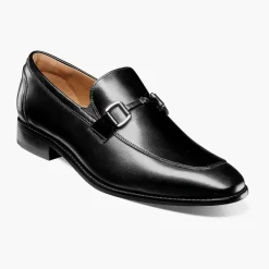 Florsheim Mens Conetta Black Slip On Bit Loafer Leather Dress Shoes