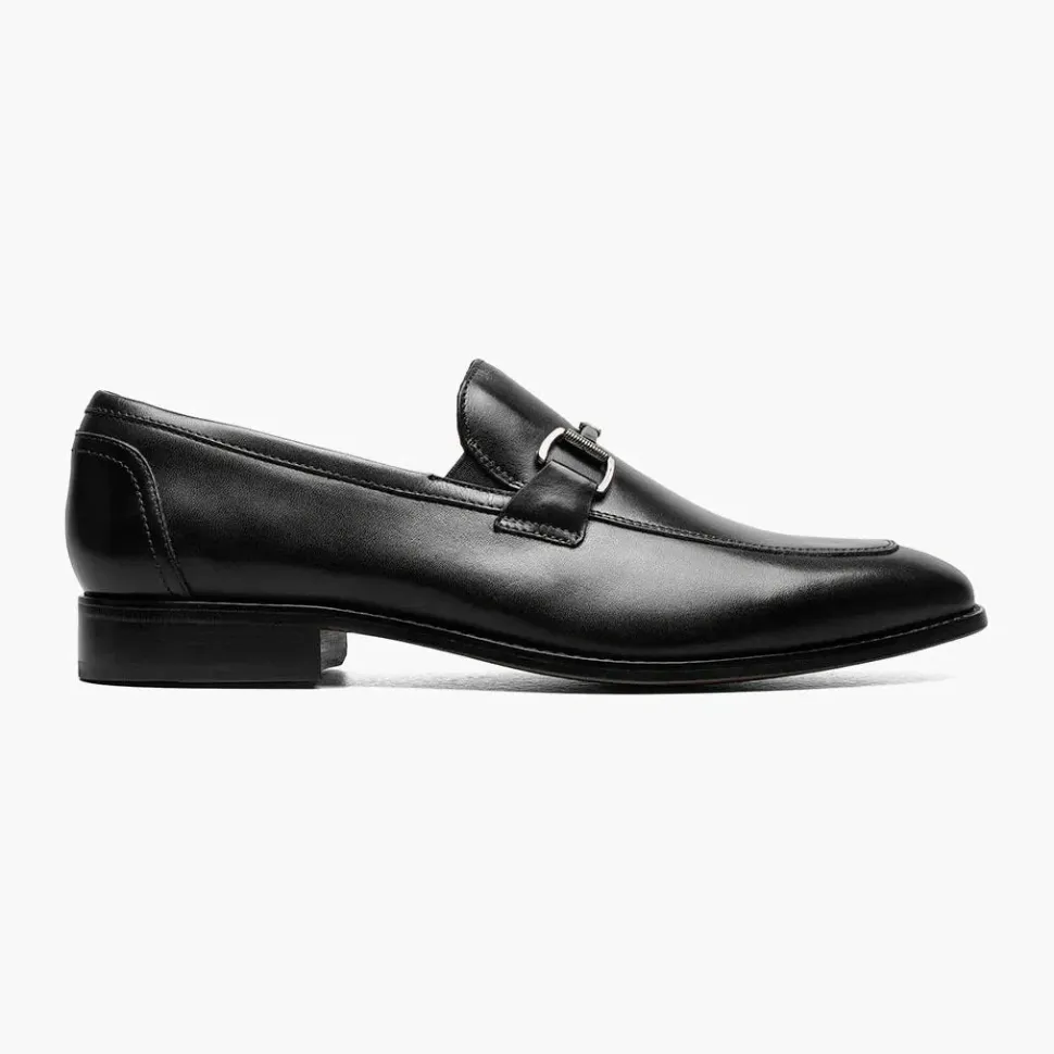 Florsheim Mens Conetta Black Slip On Bit Loafer Leather Dress Shoes