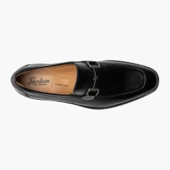 Florsheim Mens Conetta Black Slip On Bit Loafer Leather Dress Shoes