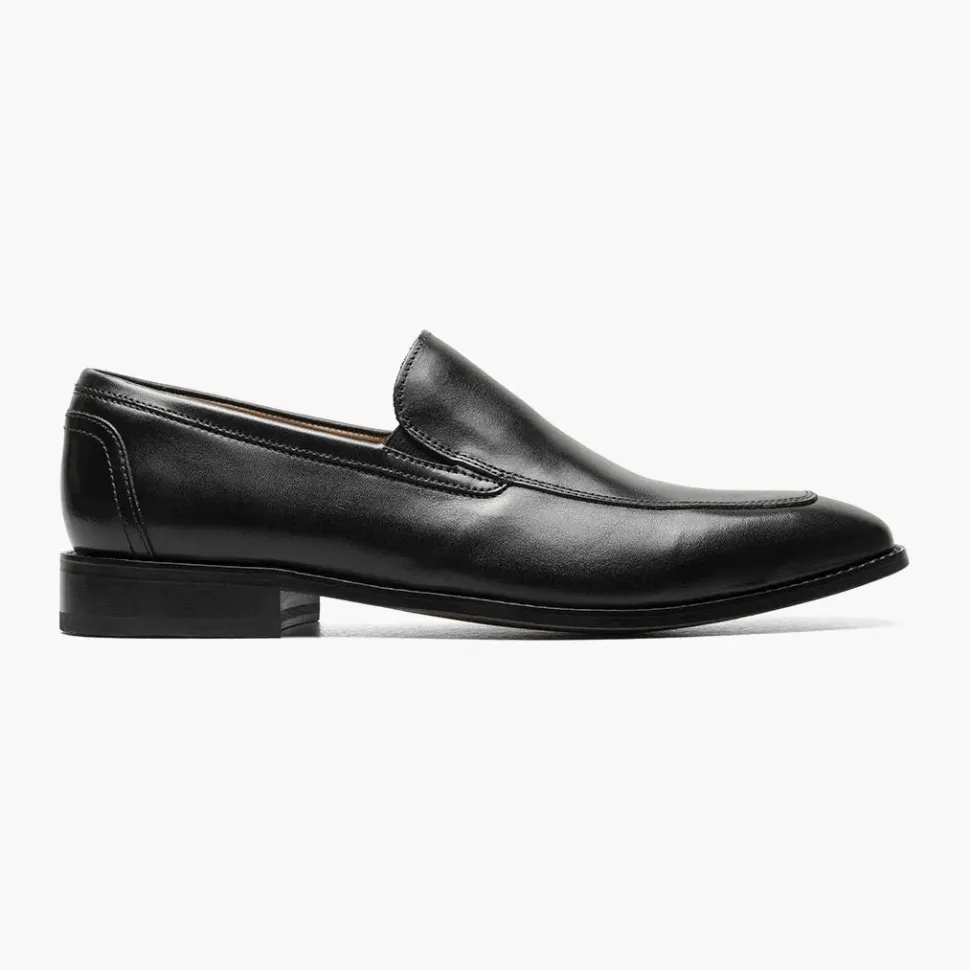 Florsheim Mens Conetta Black Slip On Loafer Leather Dress Shoes