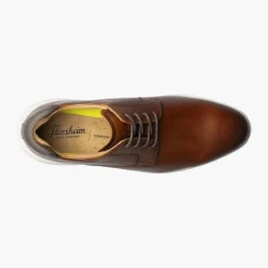 Florsheim Mens Dash Cognac Brown Lace Up Oxford Leather Dress Shoes