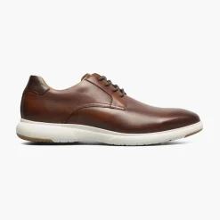 Florsheim Mens Dash Cognac Brown Lace Up Oxford Leather Dress Shoes