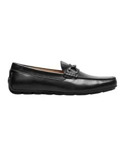 Florsheim Mens Motor Black Slip On Bit Driver Loafer Leather Dress Shoes