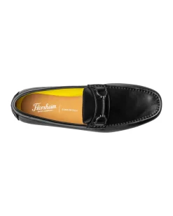 Florsheim Mens Motor Black Slip On Bit Driver Loafer Leather Dress Shoes