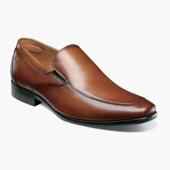 Florsheim Mens Postino Cognac Brown Slip On Loafer Leather Dress Shoes