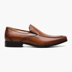 Florsheim Mens Postino Cognac Brown Slip On Loafer Leather Dress Shoes