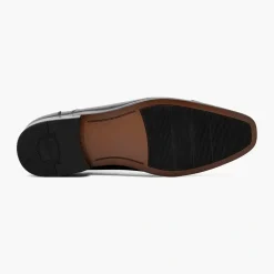 Florsheim Mens Postino Solid Black Oxford Cap Toe Leather Dress Shoes