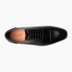 Florsheim Mens Postino Solid Black Oxford Cap Toe Leather Dress Shoes