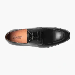 Florsheim Mens Solid Black Postino Moc Toe Oxford Leather Dress Shoes