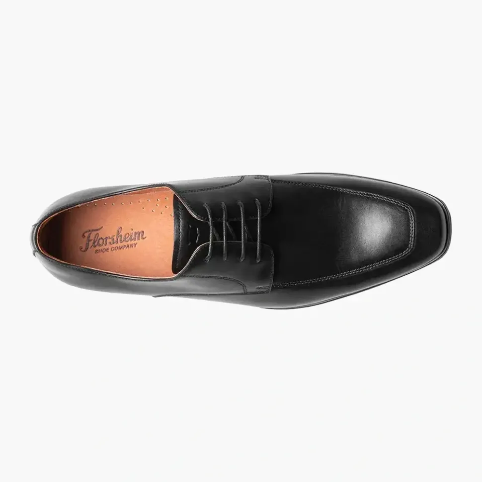 Florsheim Mens Solid Black Postino Moc Toe Oxford Leather Dress Shoes