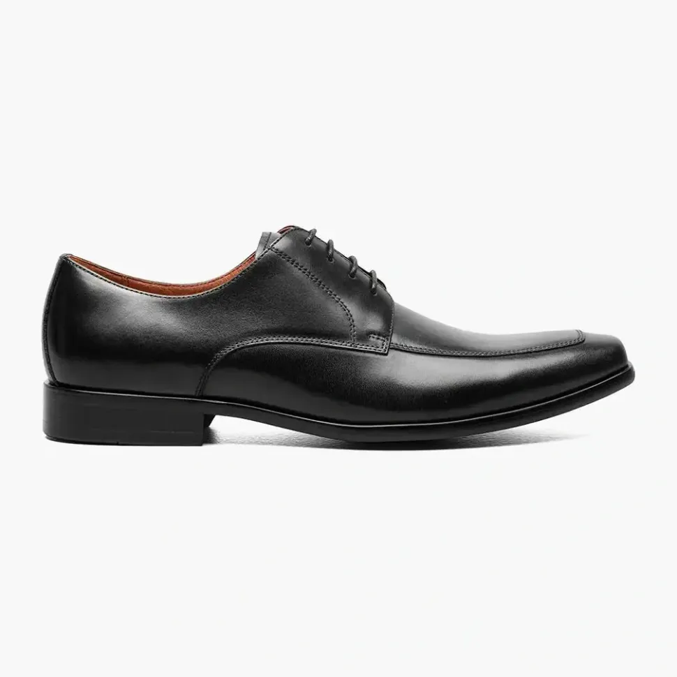 Florsheim Mens Solid Black Postino Moc Toe Oxford Leather Dress Shoes