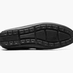 Florsheim Mens Talladega Solid Black Slip-on Moc Toe Bit Loafer Dress Shoes