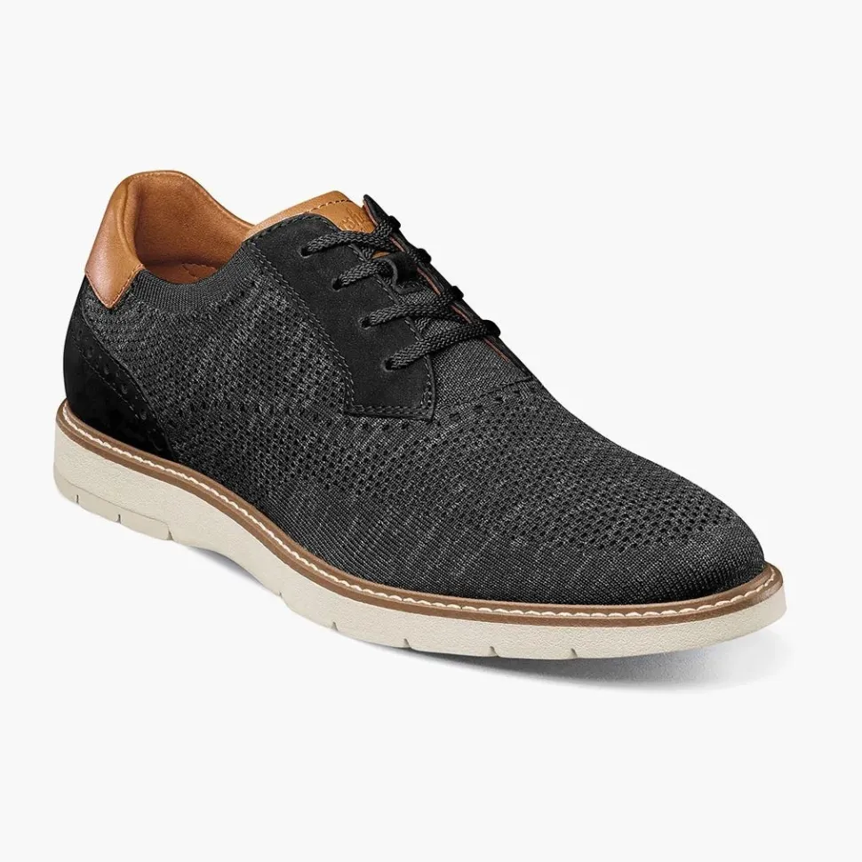 Florsheim Mens Vibe Black Knit Lace Up Oxford Dress Shoes