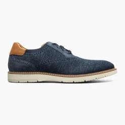 Florsheim Mens Vibe Navy Knit Lace Up Oxford Dress Shoes