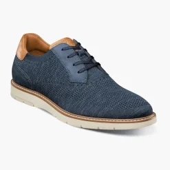 Florsheim Mens Vibe Navy Knit Lace Up Oxford Dress Shoes