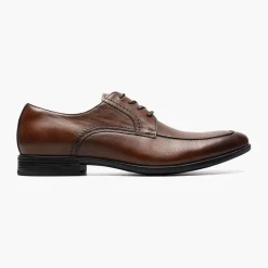 Florsheim Mens Zaffiro Cognac Brown Oxford Lace Up Leather Dress Shoes
