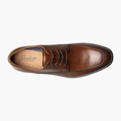 Florsheim Mens Zaffiro Cognac Brown Oxford Lace Up Leather Dress Shoes