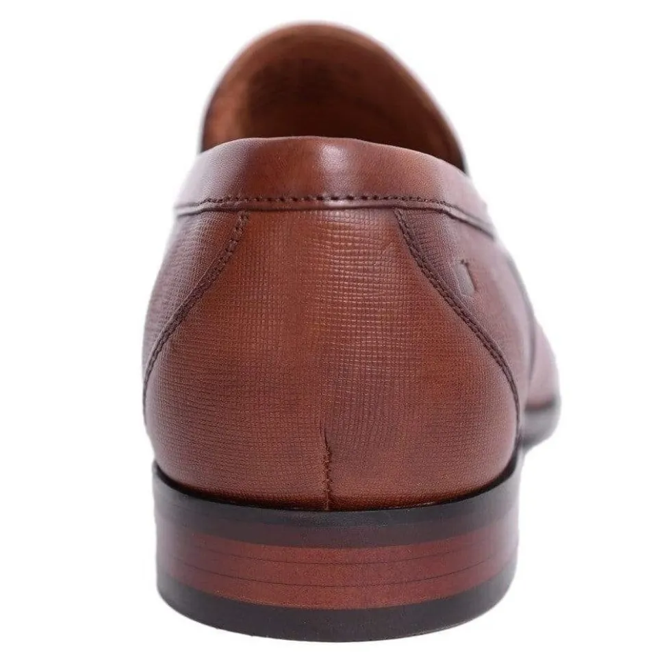 Florsheim Postino Cognac Brown Slip On Leather Dress Shoes