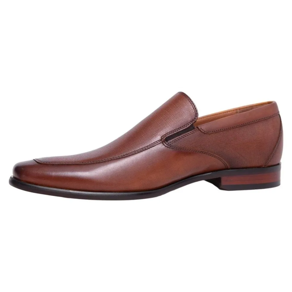 Florsheim Postino Cognac Brown Slip On Leather Dress Shoes
