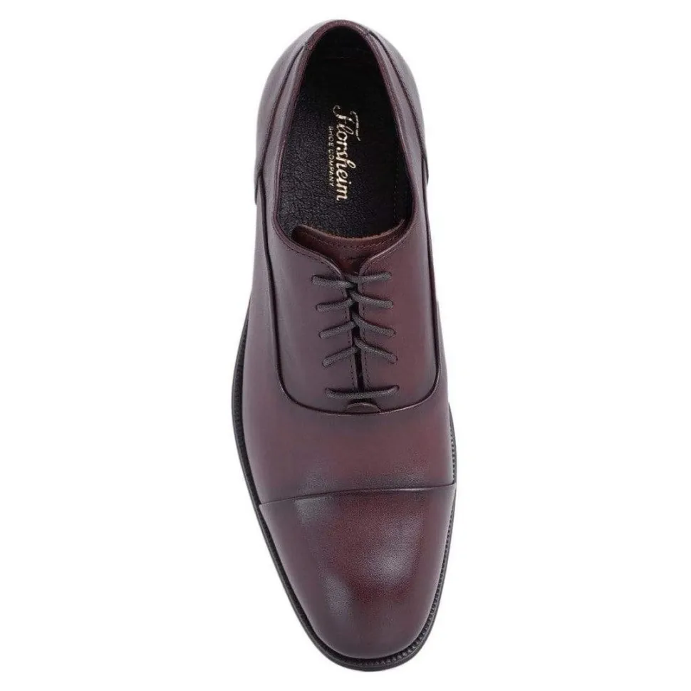 Florsheim Solid Dark Brown Cap Toe Oxford Leather Dress Shoes