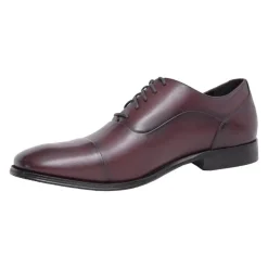 Florsheim Solid Dark Brown Cap Toe Oxford Leather Dress Shoes