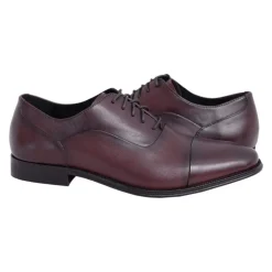 Florsheim Solid Dark Brown Cap Toe Oxford Leather Dress Shoes