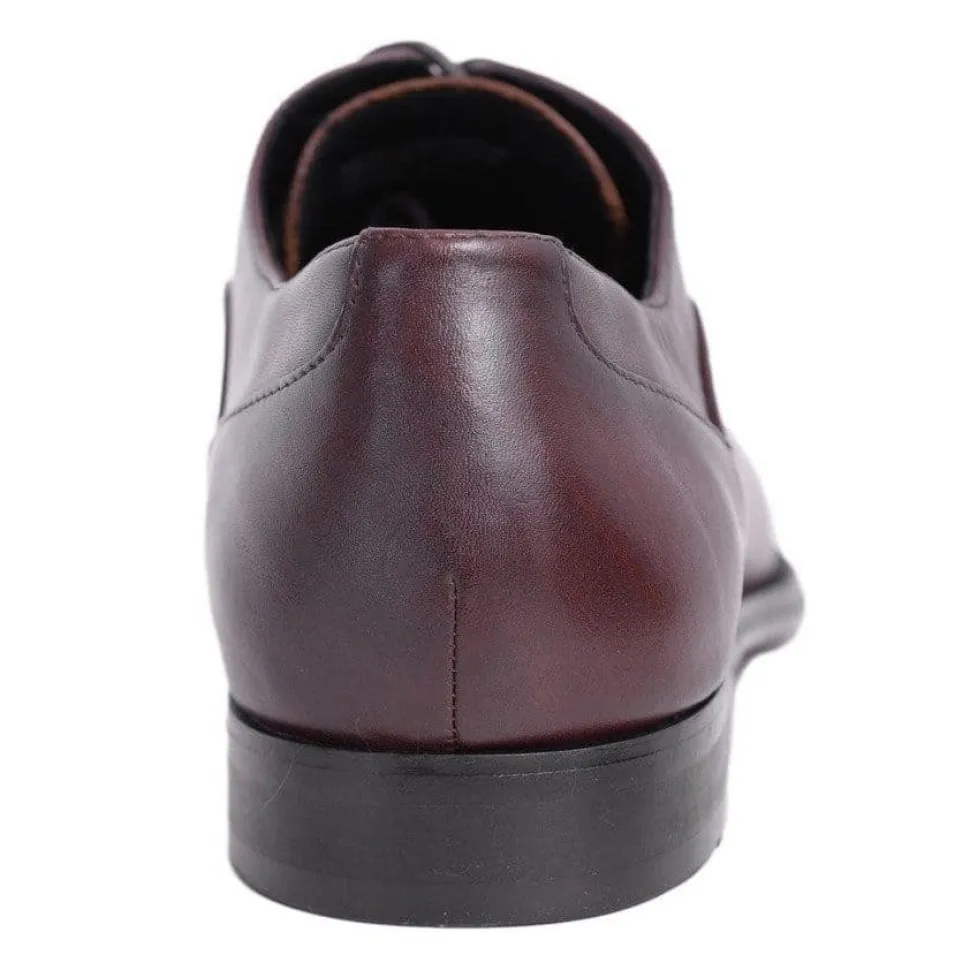Florsheim Solid Dark Brown Cap Toe Oxford Leather Dress Shoes