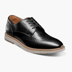 Florsheim Vibe Men's Black Leather Lace Up Wingtip Oxford Dress Shoes