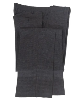 Giorgio Armani Mens Charcoal Gingham Wool Blend 2 Piece Suit