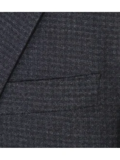 Giorgio Armani Mens Charcoal Gingham Wool Blend 2 Piece Suit