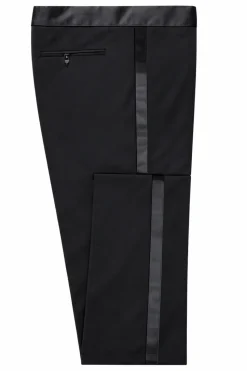 Giorgio Armani Solid Black With Satin Notch Lapel Classic Fit 2-Button Wool Cashmere Tuxedo 36S