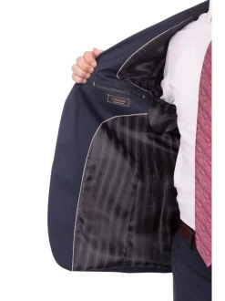Giorgio Cosani Regular Fit Solid Navy Blue Two Button Wool Suit