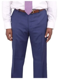 Giorgio Cosani Regular Fit Solid Royal Blue Two Button Wool Cashmere Blend Suit