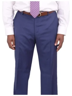 Giorgio Cosani Regular Fit Solid Royal Blue Two Button Wool Cashmere Blend Suit
